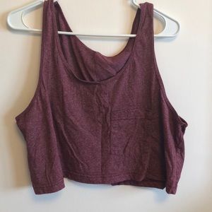 Maroon American apparel pocket tank